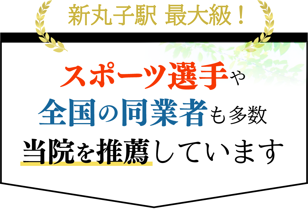 スポーツ選手、日本全国の同業者も多数当院を推薦しています